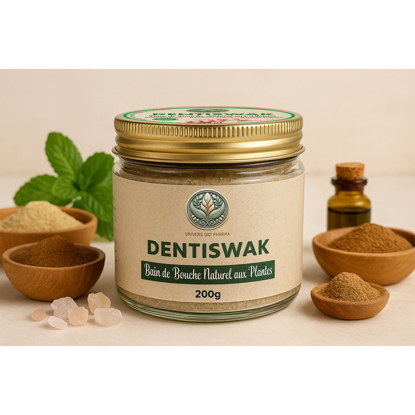 Bain de bouche naturel en poudre Siwak Sidr pour hygiène dentaire traditionnelle marocaine