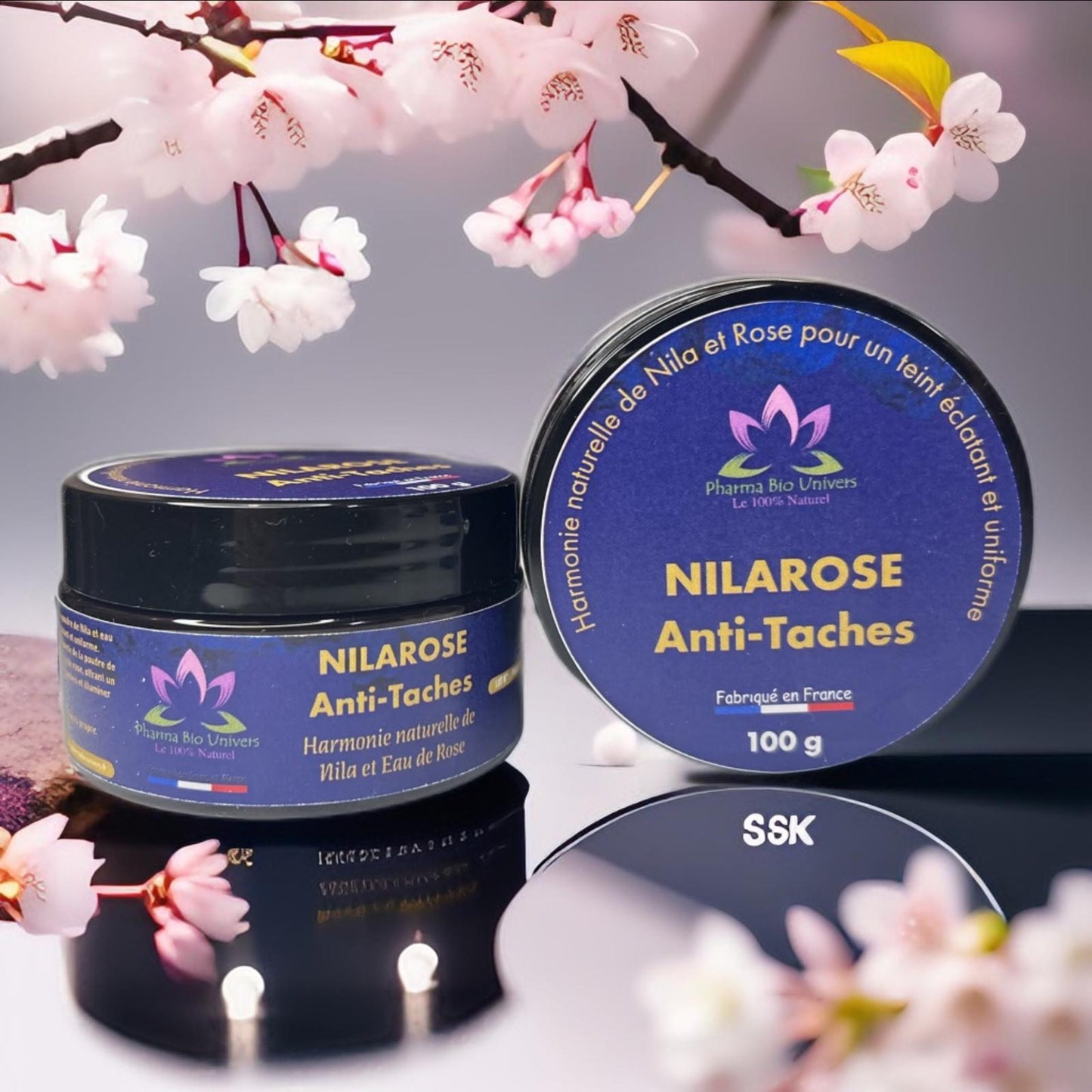 🧴 Crème Éclaircissante Naturelle à la Poudre de Nila et Eau de Rose – Anti-Taches & Éclat du Teint - Univers Bio Pharma