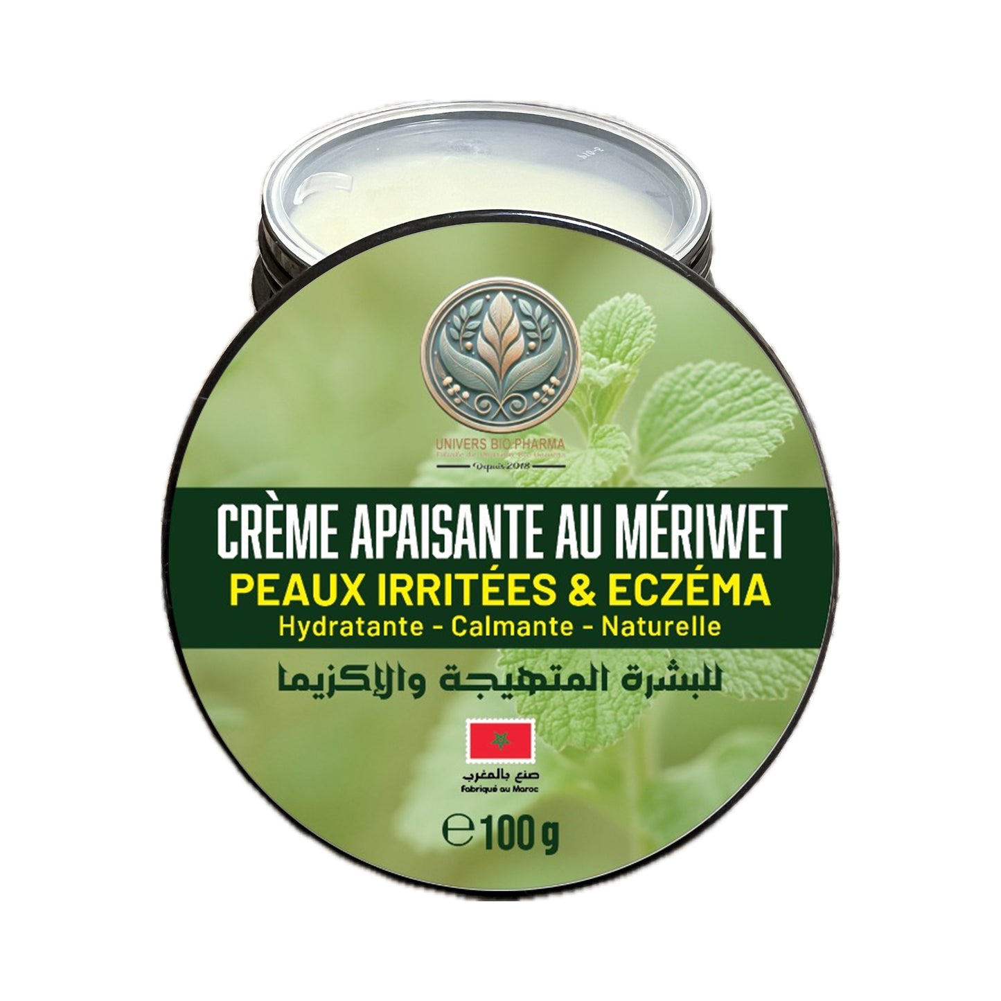 Texture onctueuse de la crème au Mériwet – soin apaisant pour rougeurs, irritations et démangeaisons