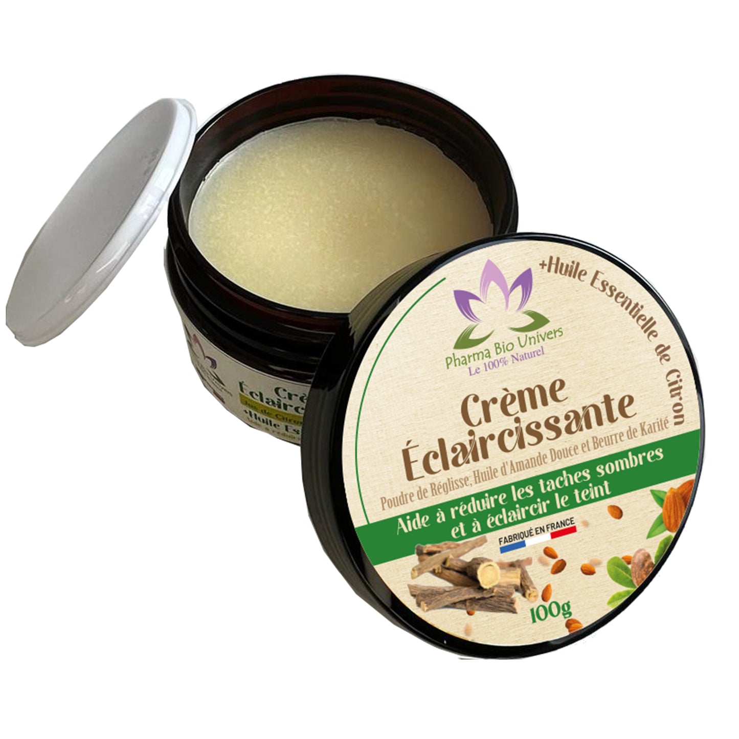 Crème Éclaircissante à la Poudre de Réglisse – Éclat & Hydratation Naturelle - Univers Bio Pharma