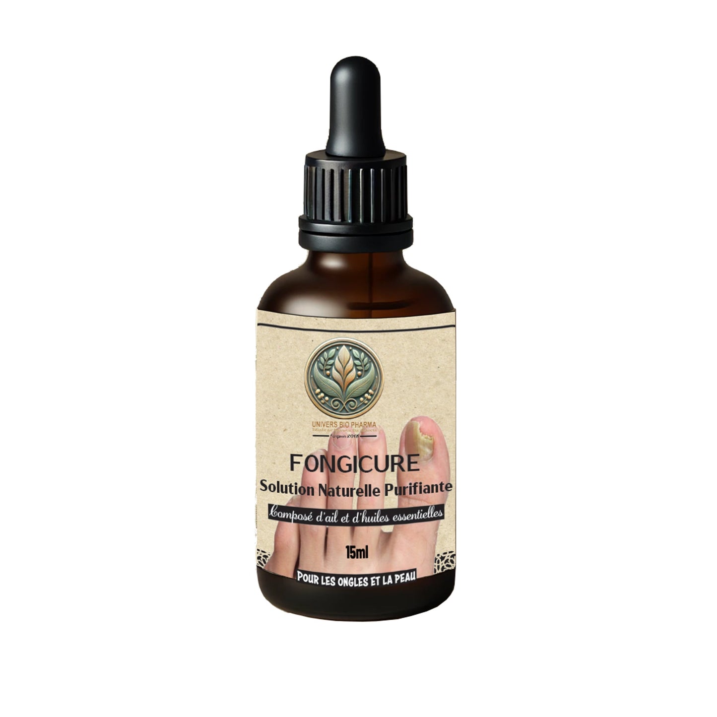 FongiCure - Solution Naturelle pour les Champignons des Ongles et de la Peau 15 ml - Univers Bio Pharma