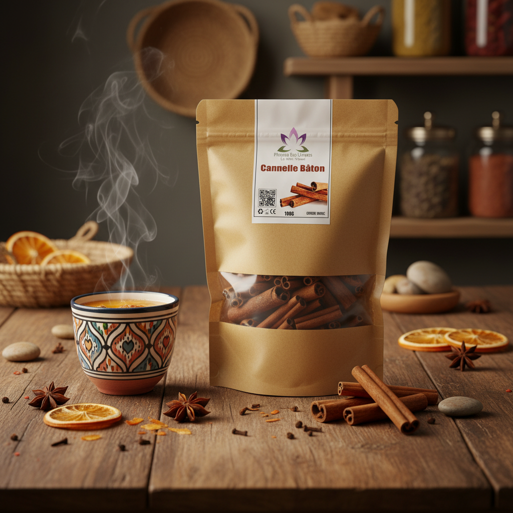 Bâtons de cannelle en contexte lifestyle