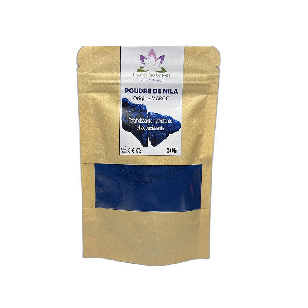 Sachet de 50g Poudre de Nila Sahraouia Bleue Indigo 100% Naturelle - Éclaircit et Unifie le Teint - Univers Bio Pharma