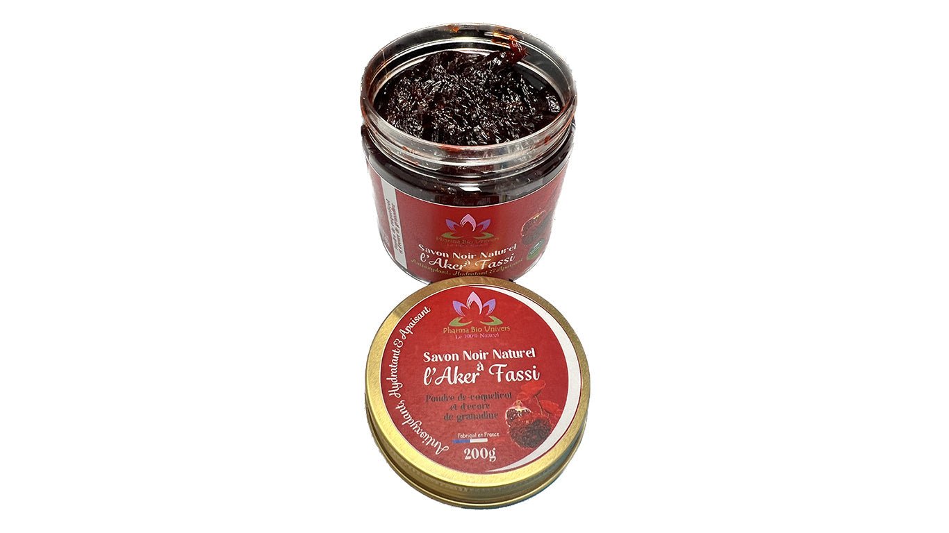 🌿 Savon Noir à l’Aker Fassi – Soin Exfoliant et Éclat Naturel (200g) - Univers Bio Pharma