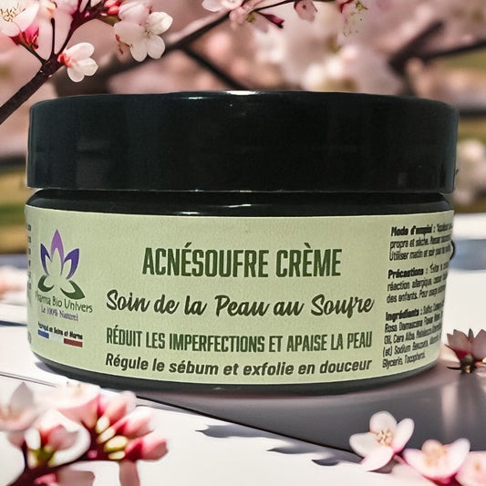 Crème Naturelle au Soufre – Soin Purifiant Anti-Imperfections 🌿✨ - Univers Bio Pharma