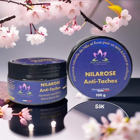 🧴 Crème Éclaircissante Naturelle à la Poudre de Nila et Eau de Rose – Anti-Taches & Éclat du Teint - Univers Bio Pharma