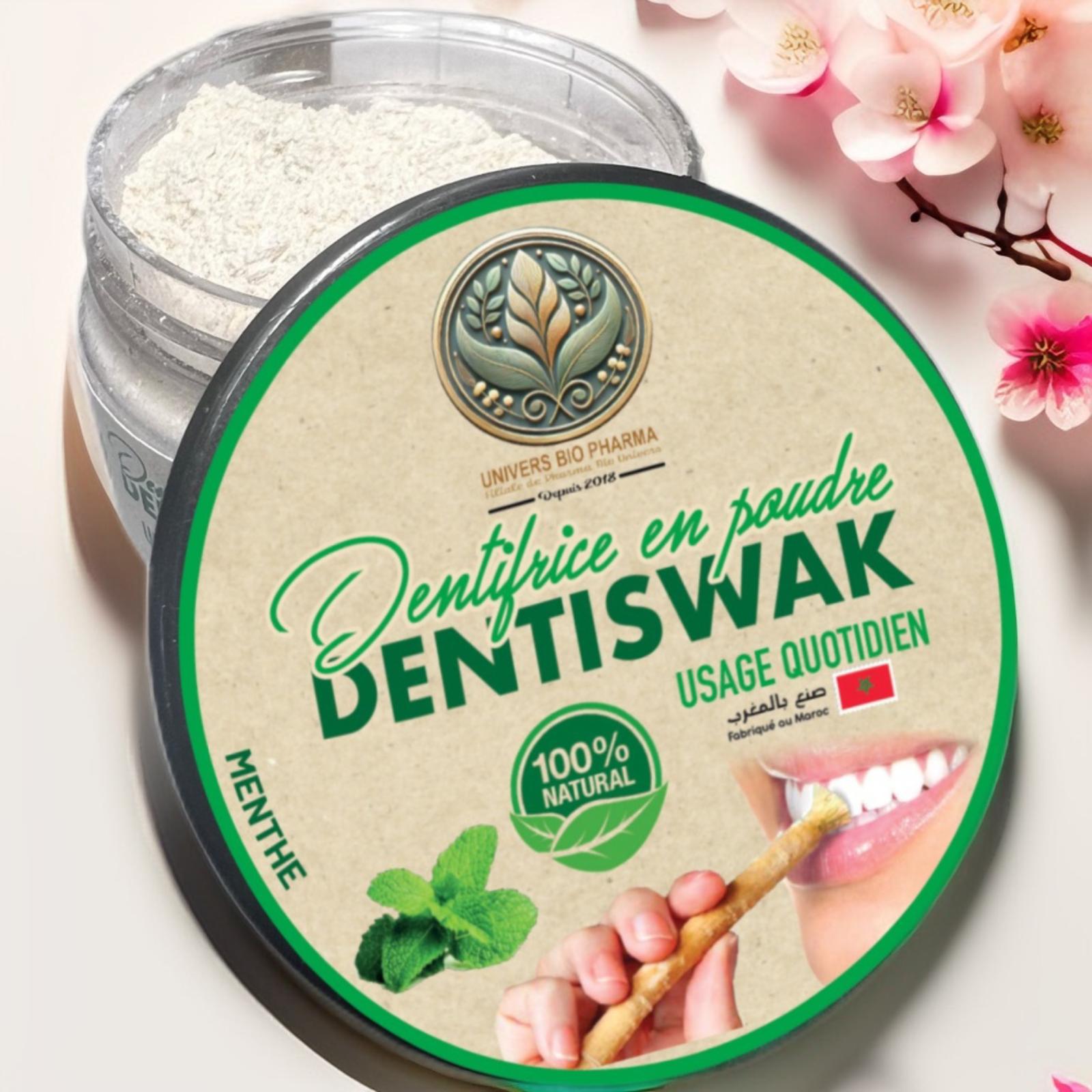 DENTISWAK Usage Quotidien – Poudre de Siwak Naturelle pour une Hygiène Dentaire Saine 🌿✨ - Univers Bio Pharma