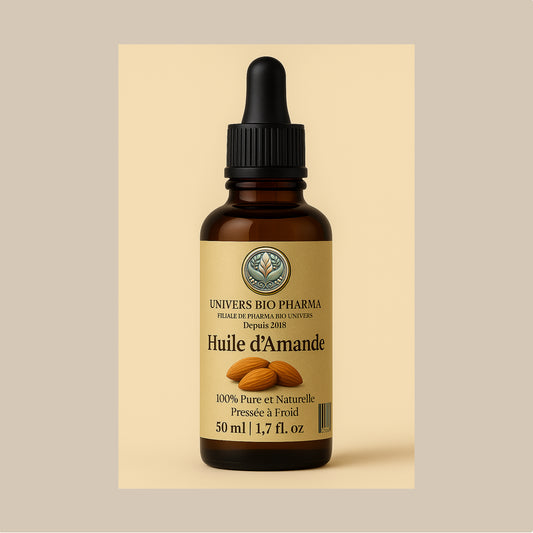 Huile d’Amande Douce Vierge – Hydratation & Soin Naturel - Univers Bio Pharma