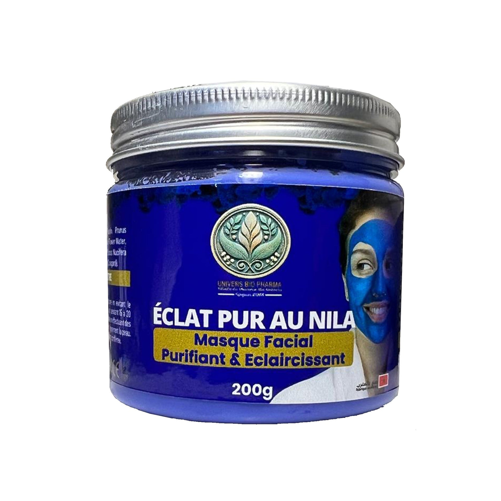 🟦 Masque Éclat Pur au Nila – Masque Visage Purifiant, Éclaircissant et Hydratant - Univers Bio Pharma