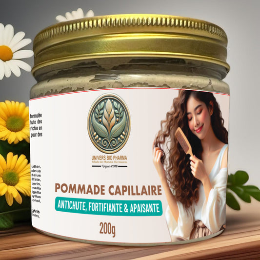 Pommade capillaire anti-chute 100 % naturelle – Soin fortifiant pour cheveux cassants
