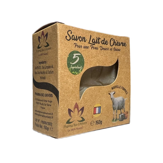 Savon au lait de chèvre – Fait main – Pour peaux mixtes à grasses – 150 g - Univers Bio Pharma