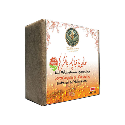 🌿 Savon Naturel au Curcuma – Teint Éclatant & Peau Apaisée (150 g) - Univers Bio Pharma