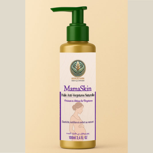 "Huile anti-vergetures MamaSkin 100% naturelle à l'argan pour femme enceinte"