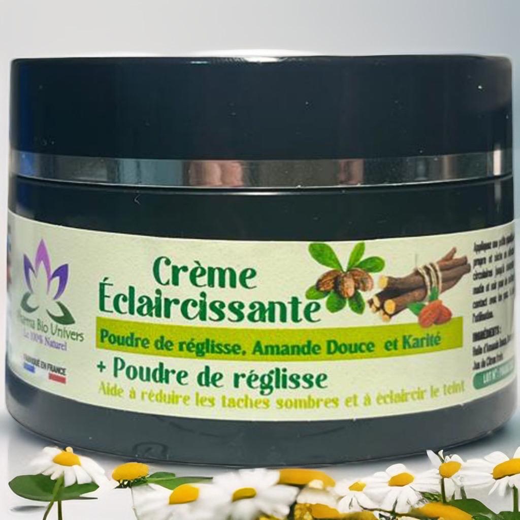 Crème Éclaircissante à la Poudre de Réglisse – Éclat &amp; Hydratation Naturelle - Univers Bio Pharma