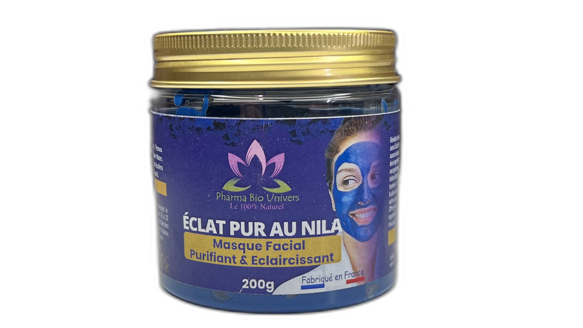 🟦 Masque Éclat Pur au Nila – Masque Visage Purifiant, Éclaircissant et Hydratant - Univers Bio Pharma