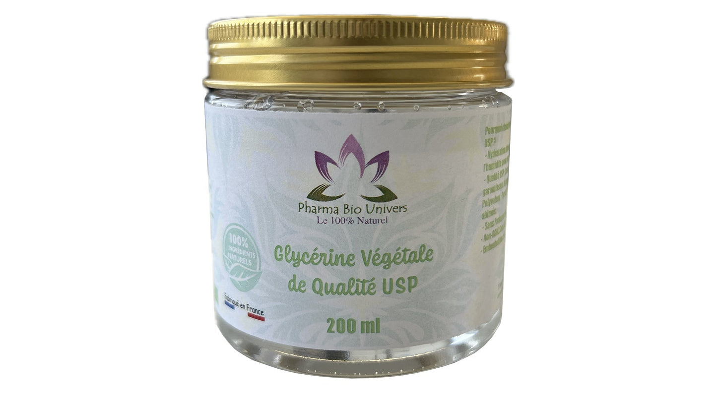 Glycérine Végétale USP – Hydratation Intense pour Peau & Cheveux – 100% Pure - Univers Bio Pharma
