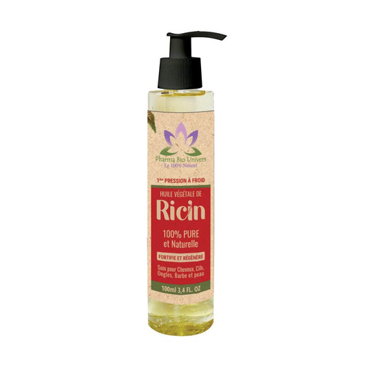 🌿 Huile de Ricin BIO – 100 % Pure & Vierge, Première Pression à Froid - Univers Bio Pharma