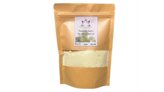 🟡 Soufre en Poudre Naturel – Origine Moulay Yacoub (Fès, Maroc) - Univers Bio Pharma