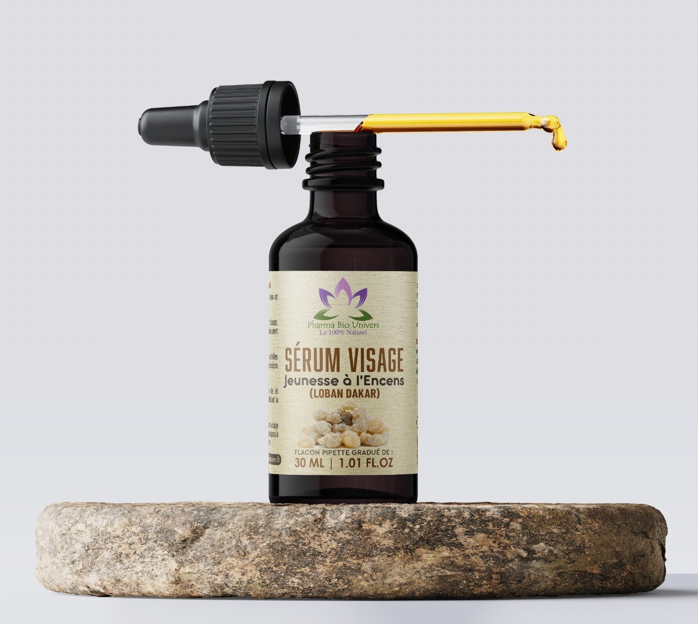 Sérum Visage Rajeunissant à l'Encens – Anti-Âge, Éclaircissant & Hydratant Naturel - Univers Bio Pharma